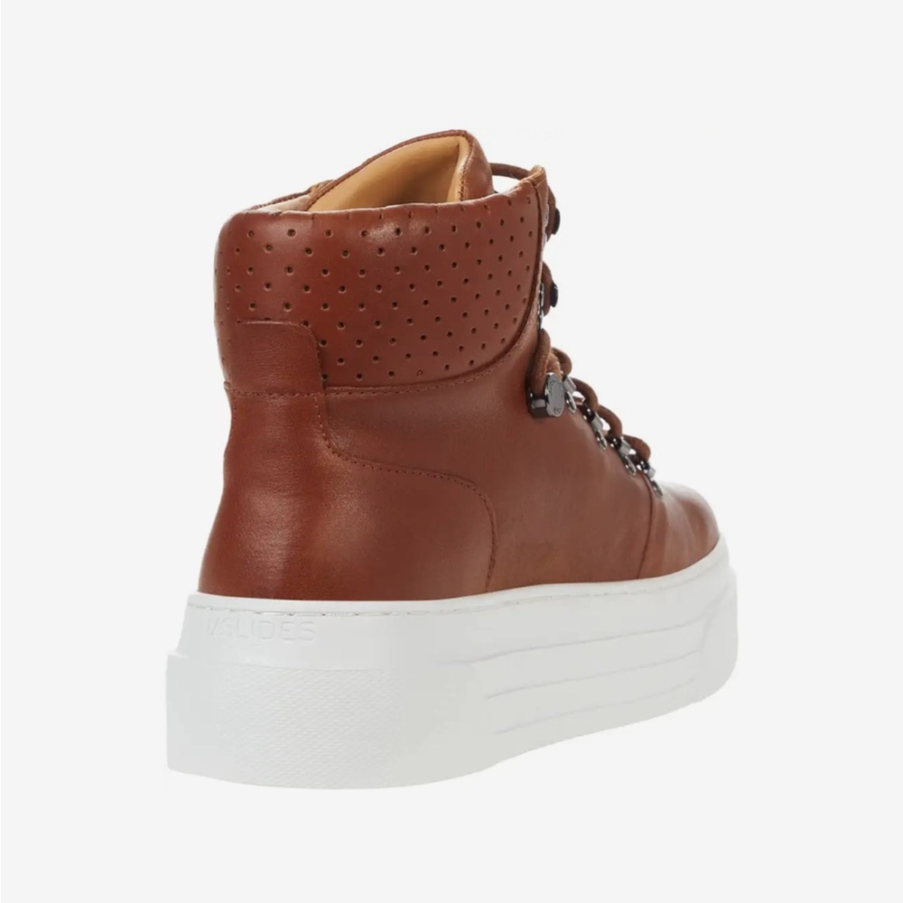 NWT J/SLIDES ADELE Tan Leather Casual Boot Sneaker - Picture 5 of 16